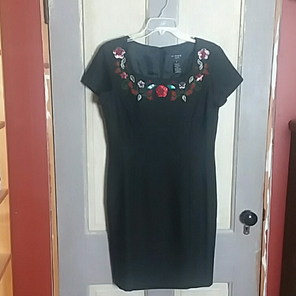 Virgo Little Black Dress With Sequins